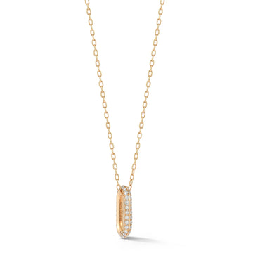 Saxon 18k Rose Gold Diamond Link on Chain