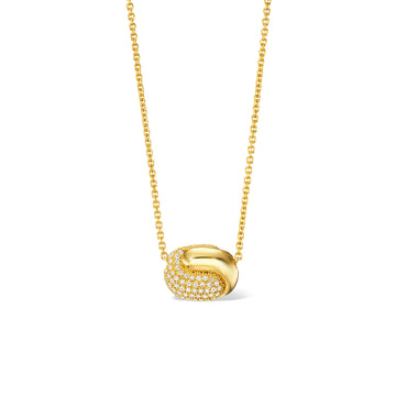 Holos Small Hug Necklace with Diamonds