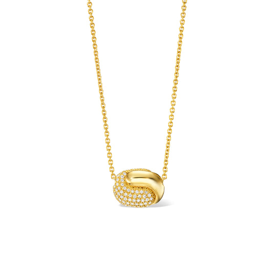 Holos Small Hug Necklace with Diamonds