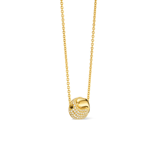 Holos Small Hug Necklace with Diamonds