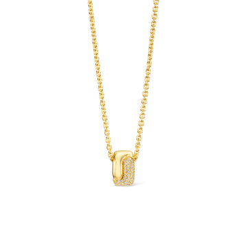Holos Small Ring Necklace with Diamonds