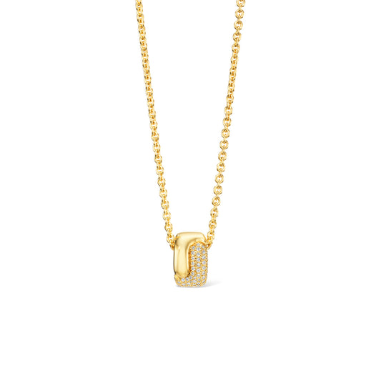 Holos Small Ring Necklace with Diamonds