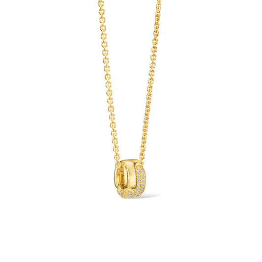 Holos Small Ring Necklace with Diamonds