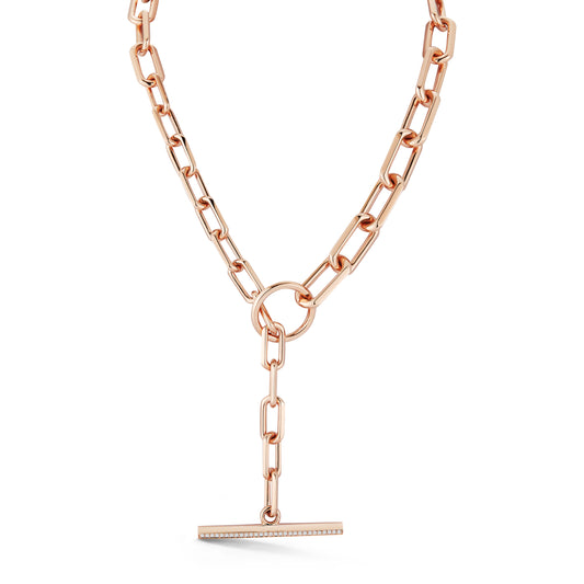 Saxon Graduating Jumbo Link Toggle Necklace