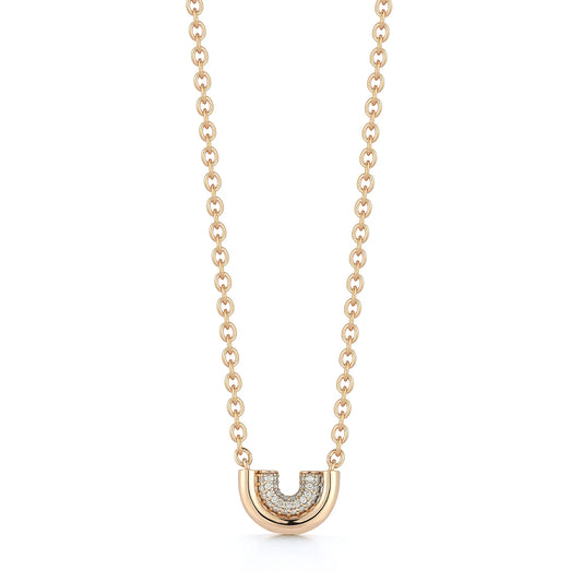 Thoby Rose Gold and Diamond Small Tubular Necklace