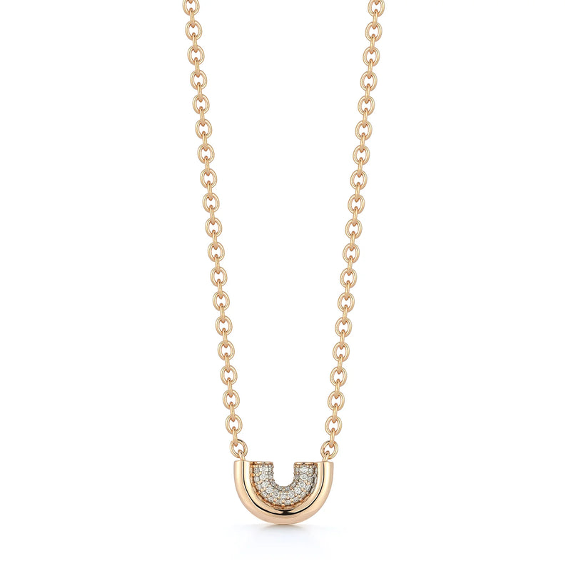 Thoby Rose Gold and Diamond Small Tubular Necklace