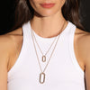 Saxon 18K Gold All Diamond Pave Jumbo Link Necklace