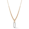 Morrell Graduated Link Necklace with Elongated Diamond Link