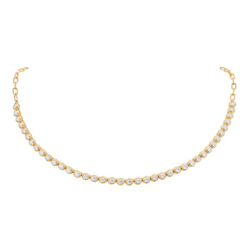 Diamond Bezel Set Moonlight Necklace