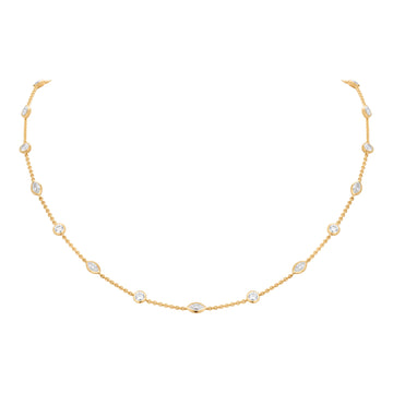 Fancy Shape Diamond By The Yard Necklace