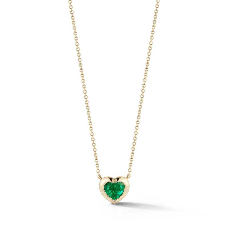 Medium Emerald Heart Pendant