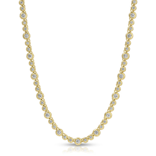 Diamond Demi Nesting Gem Tennis Necklace