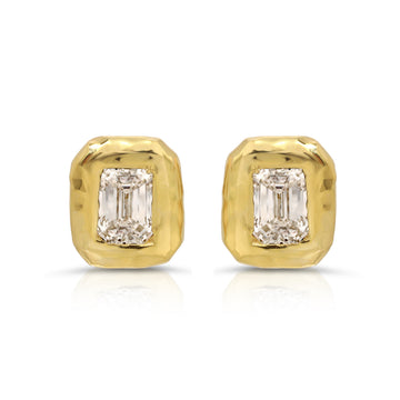 Emerald Cut Nesting Gem Studs