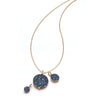OC x WF Large Blue Sapphire and Rose Gold Pebble Locket