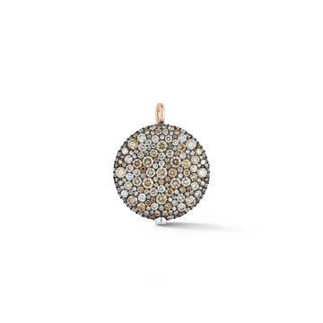 OC x WF Large Champagne Diamond and Rose Gold Pebble Locket