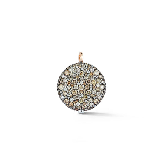 OC x WF Large Champagne Diamond and Rose Gold Pebble Locket
