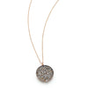 OC x WF Large Champagne Diamond and Rose Gold Pebble Locket