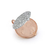 OC x WF Large Diamond and Rose Gold Pebble Locket