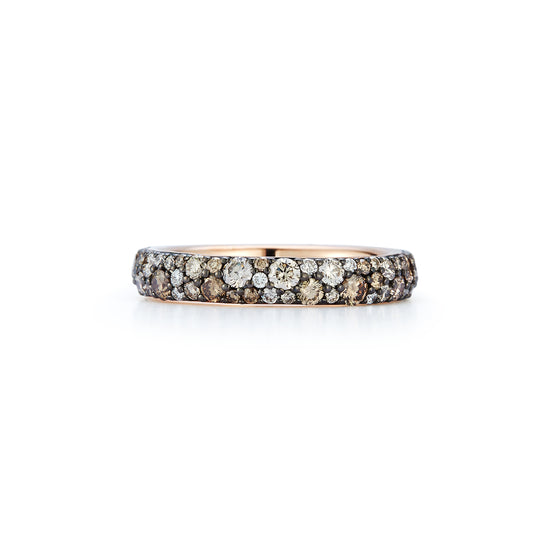 OC X WF 18K Rose Gold and Champagne Diamond Band Ring
