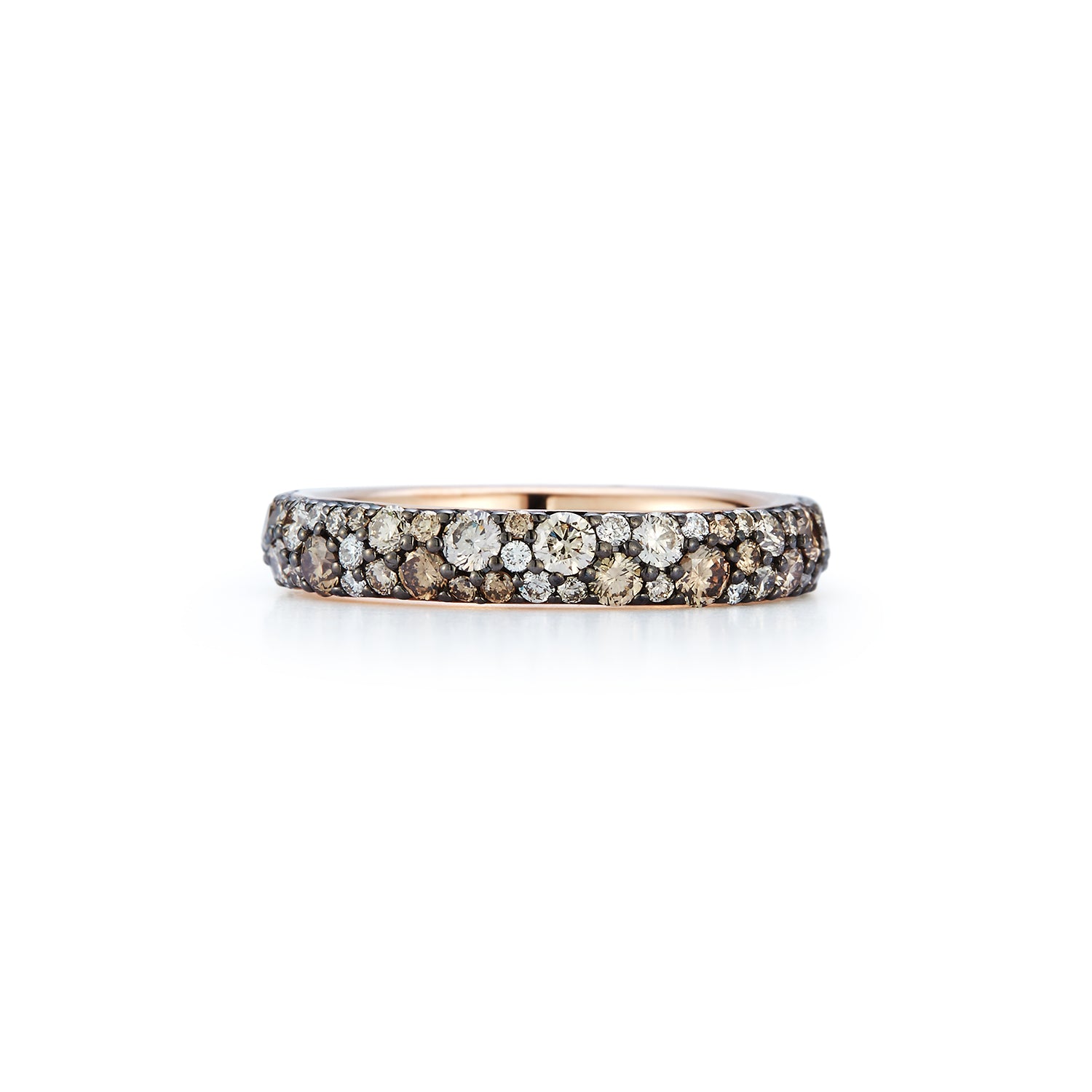 OC X WF 18K Rose Gold and Champagne Diamond Band Ring