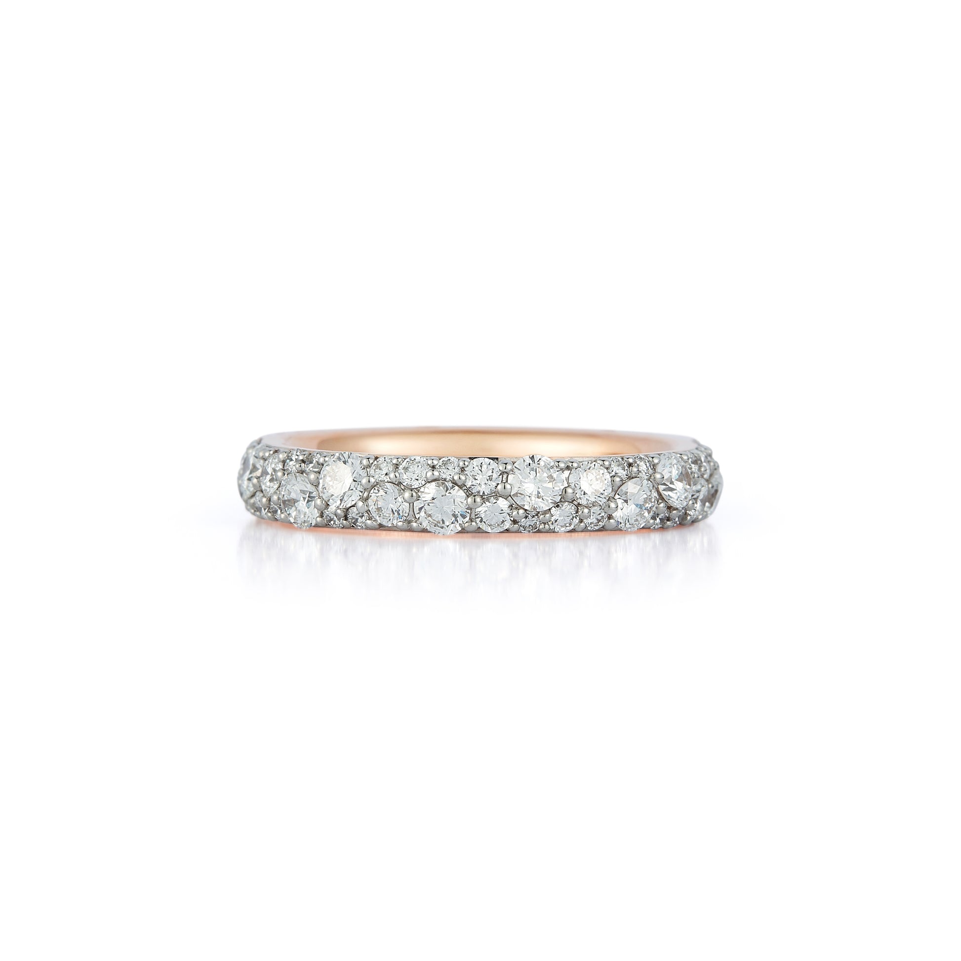 OC X WF 18K Rose Gold and White Diamond Band Ring