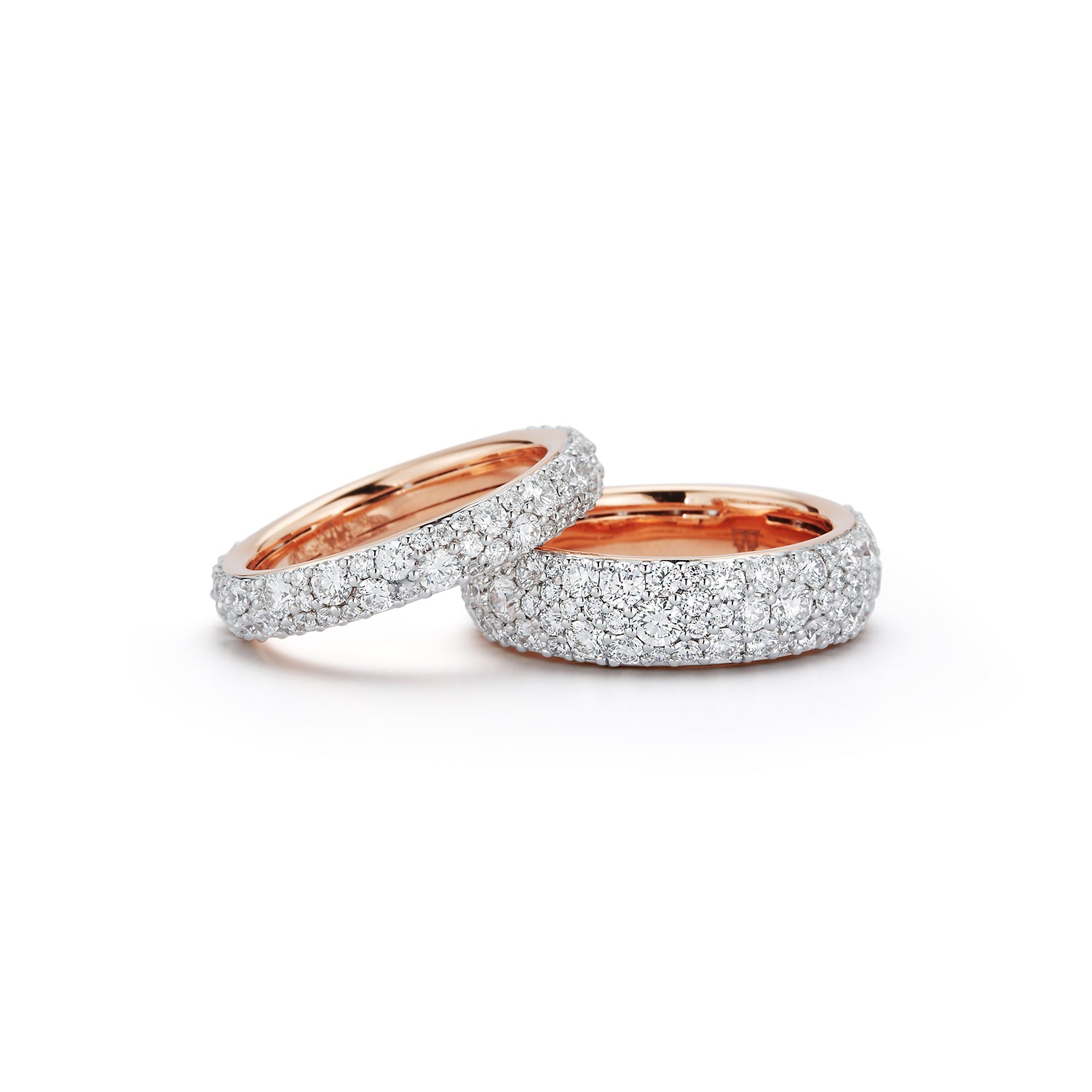 OC X WF 18K Rose Gold and White Diamond Band Ring