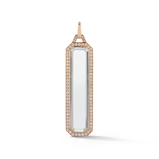 Bell Diamond Rock Crystal Bar Charm
