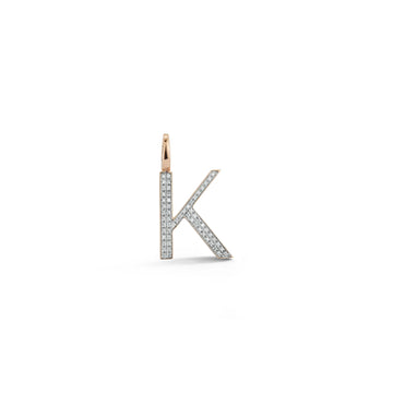 Woolf Rose Gold and Diamond Initial "K"