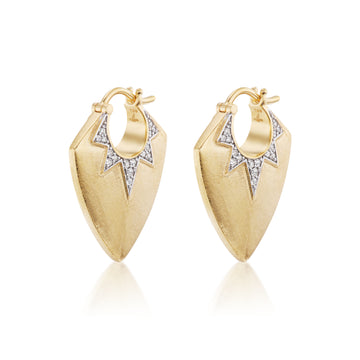 Gold Guitar Pick Earrings