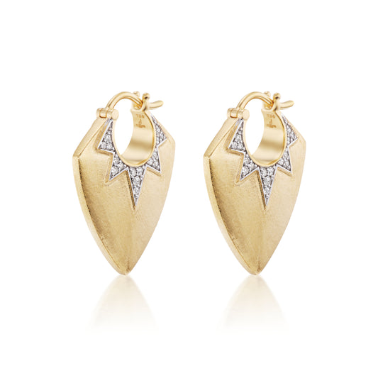 Gold Guitar Pick Earrings