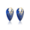Classic Guitar Pick Earrings in Carved Lapis