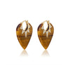 Guitar Pick Earrings in Tiger's Eye