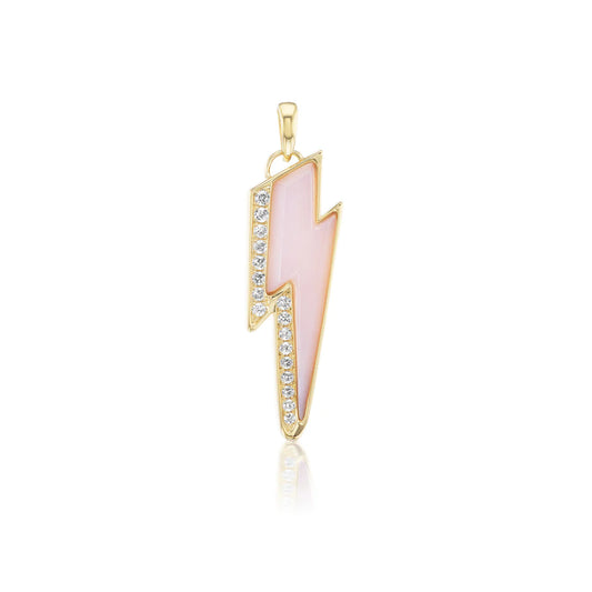 Ziggy Pink Opal Bolt Pendant