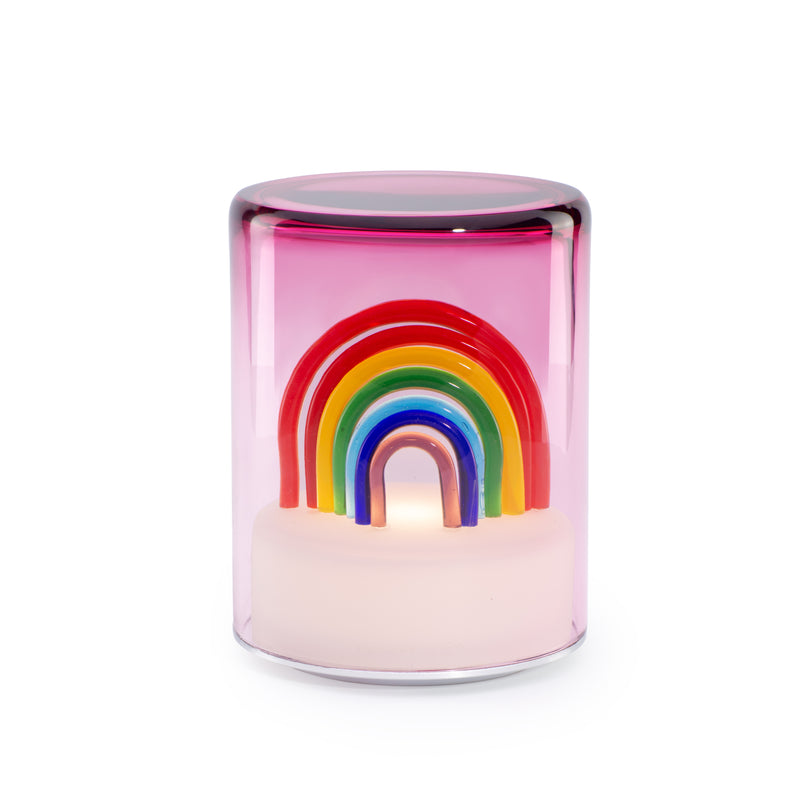 Rainbow Murano Glass Rechargeable Light