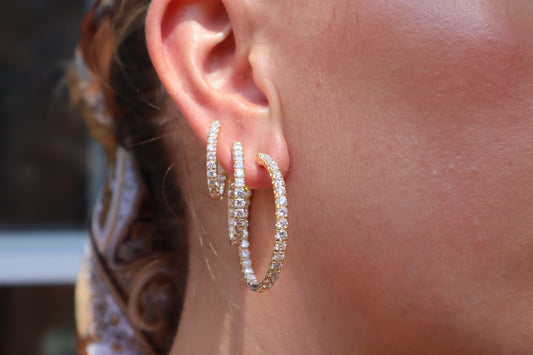 XL Clara Diamond Hoops