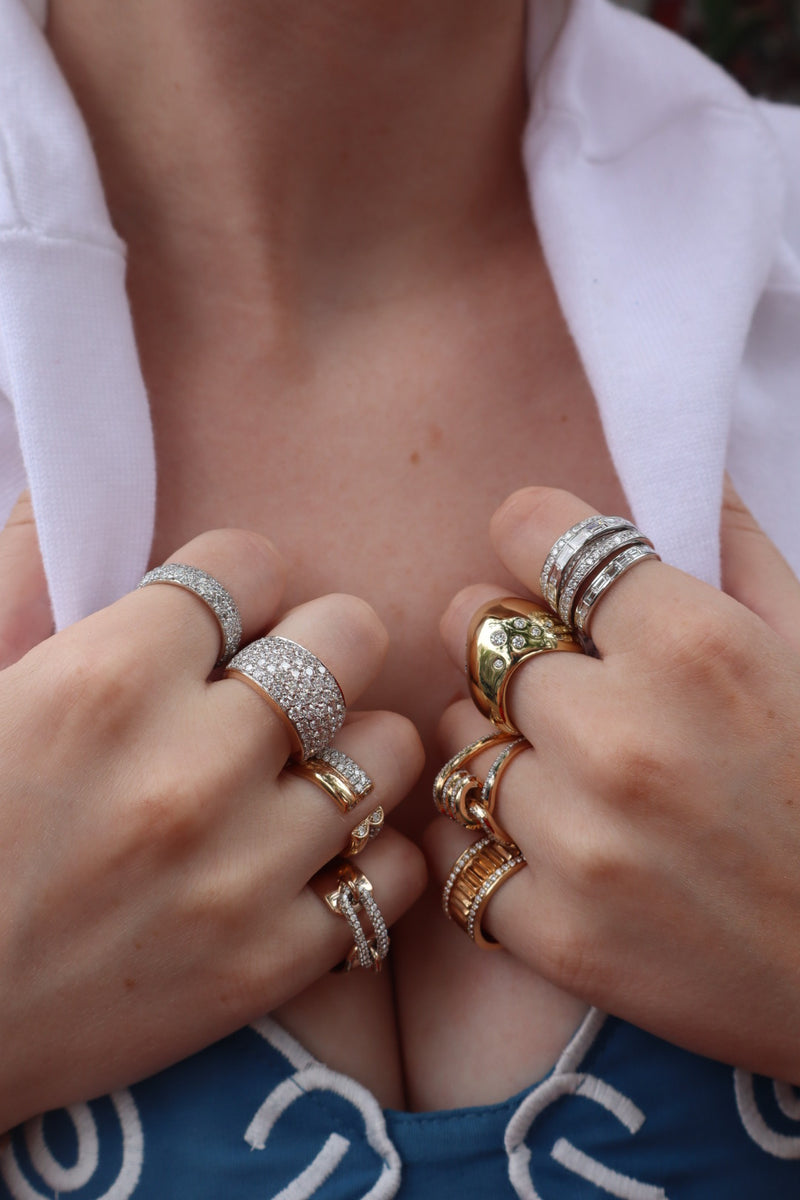 OC x WF White Gold and Diamond Band