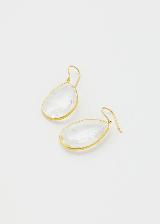Single Drop Earrings - Crystal