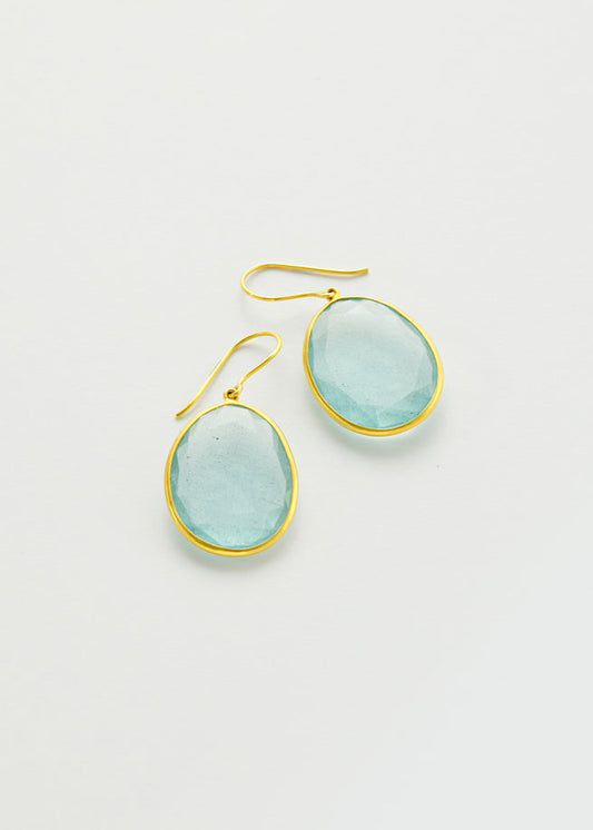Single Drop Earrings - Aquamarine (35.55ct)