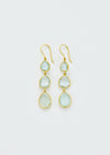 Aquamarine Triple Drop Earrings