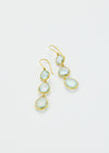 Aquamarine Triple Drop Earrings