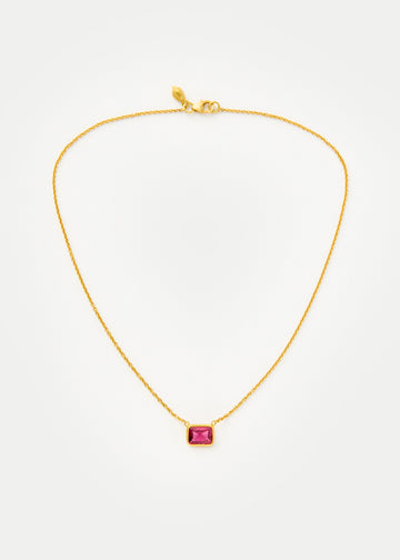 Baguette Necklace - Pink Tourmaline