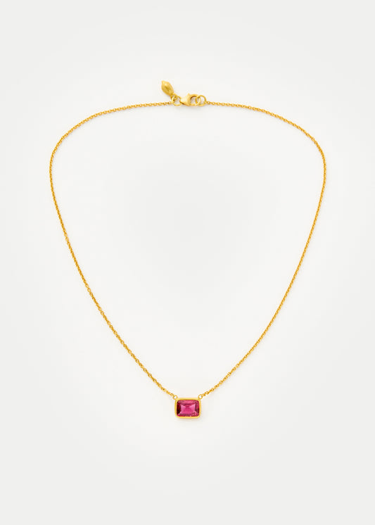 Baguette Necklace - Pink Tourmaline