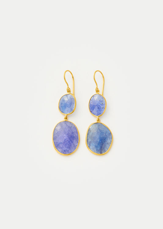 Double Drop Earrings - Tanzanite (30.9cts)