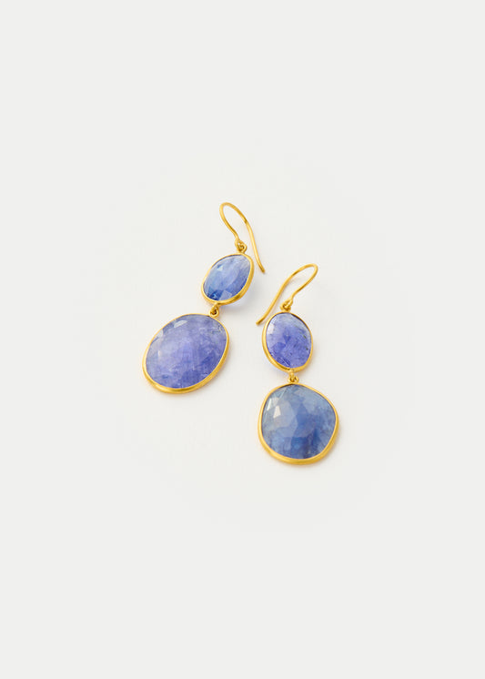 Double Drop Earrings - Tanzanite (30.9cts)