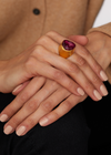 Pink Tourmaline Tibetan Ring