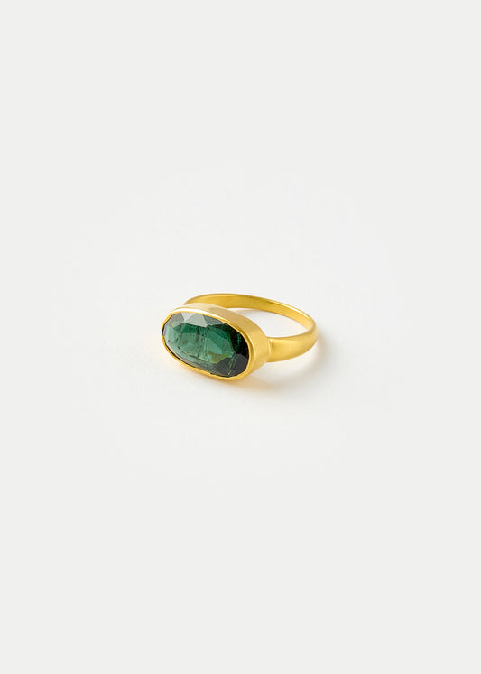 Greek Ring - Green Tourmaline
