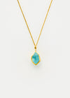 18kt Gold Cerulean Colette Set Pendant on Cord - Aquamarine