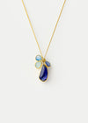 Four Stone Cluster on Cord - Tanzanite, Kyanite, Aquamarine