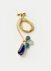 Four Stone Cluster on Cord - Tanzanite, Kyanite, Aquamarine