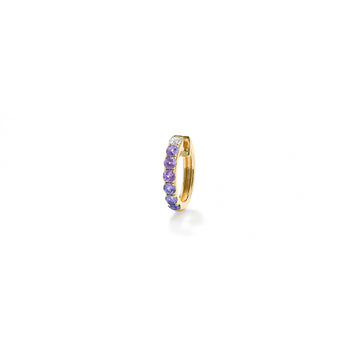 Midi Orb Hoop with Purple Sapphires